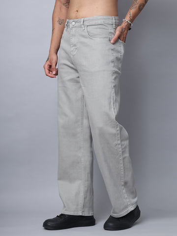 Grey Straight Fit Jeans