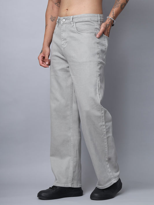 Grey Straight Fit Jeans
