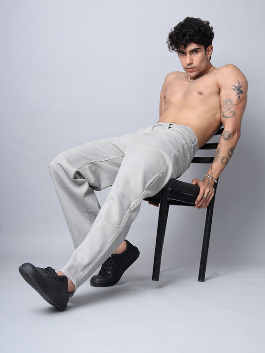 Grey Straight Fit Jeans