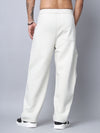 Beige Baggy Fit Trousers