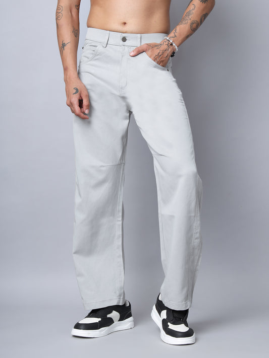 Light Grey Straight Fit Jeans