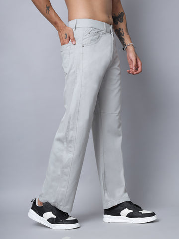 Light Grey Straight Fit Jeans