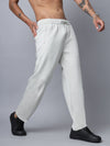 Beige Straight Fit Trousers