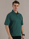 Green Fine Textured Polo Tshirt