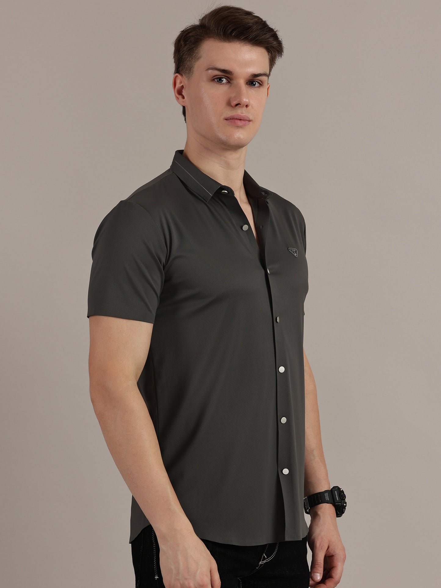 Olive Green Twill Seamless Shirt