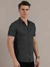 Grey Fine Textured Seamless Shirt