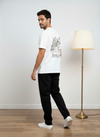 White Back Print Oversized TShirt