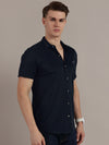 Navy Blue Twill Seamless Shirt
