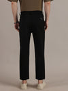 Straight Fit Summer Black Trousers