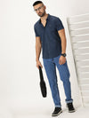 Mercerised Shirt Dark Blue