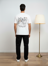 White Back Print Oversized TShirt