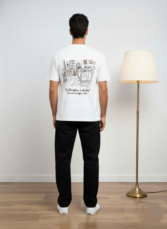 White Back Print Oversized TShirt