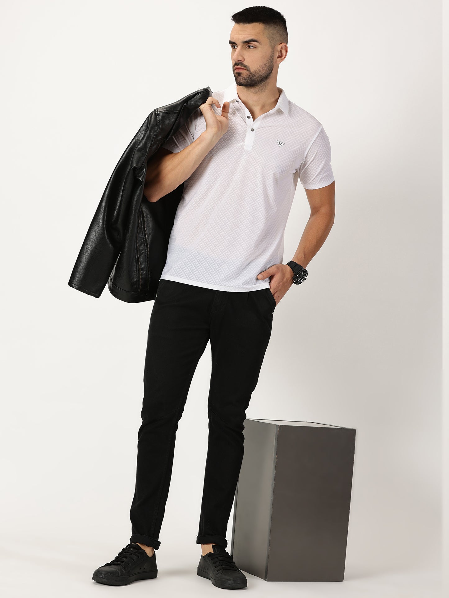 Athletic White Polo T-Shirt