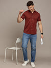 Self Textured Rust Shirt
