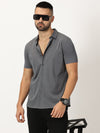 Mercerised Shirt Anthracite Grey