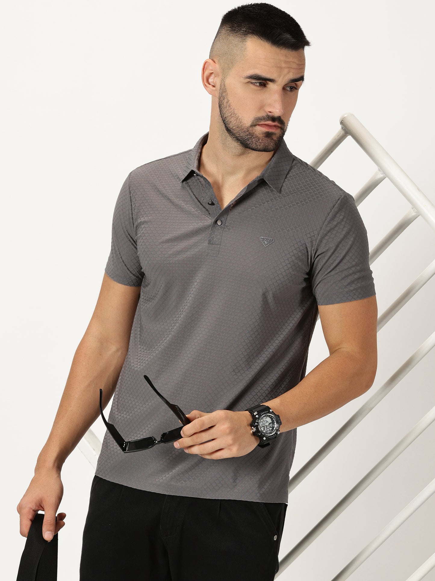 Jazzy Polo T-Shirt Charcoal Grey