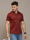 Self Textured Rust Shirt