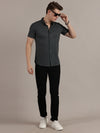 Grey Fine Textured Seamless Shirt