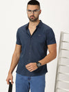 Mercerised Shirt Dark Blue