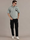 Mint Green Drop Shoulder Polo Tshirt
