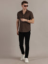 Brown Fine Textured Seamless Shirt