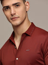 Self Textured Rust Shirt