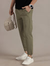 Straight Fit Pleated Trousers