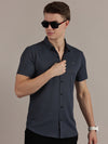 Blue Fine Textured Seamless Shirt