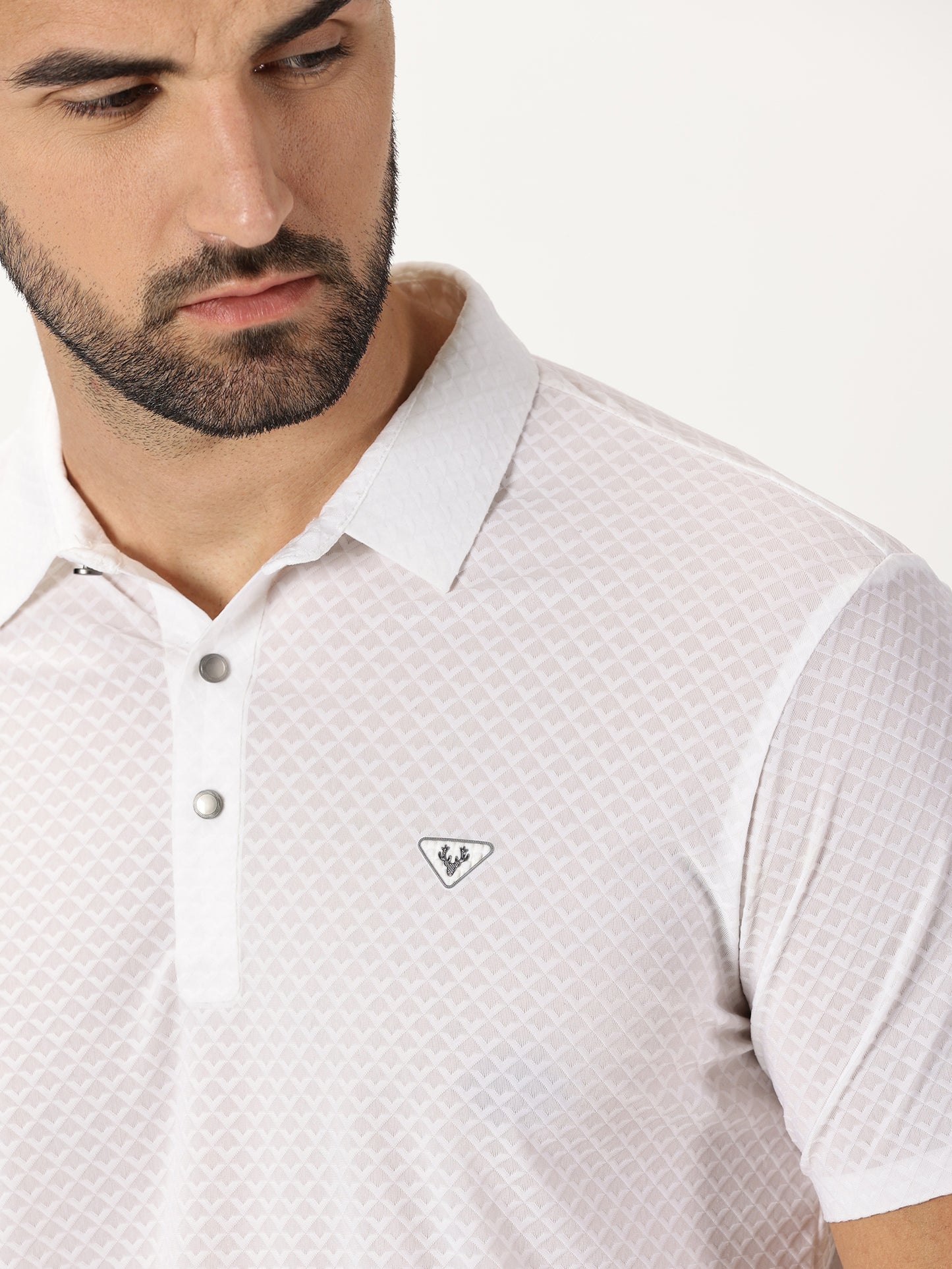Athletic White Polo T-Shirt
