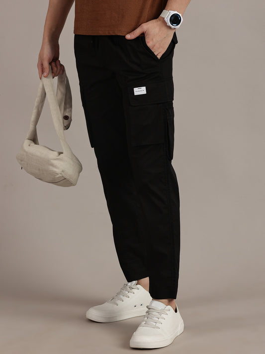Regular Fit Black Cargo
