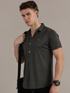 Olive Green Twill Seamless Shirt