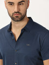 Mercerised Shirt Dark Blue