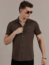 Brown Fine Textured Seamless Shirt