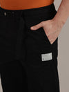 Relaxed Fit Black Trousers