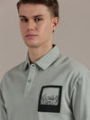 Mint Green Drop Shoulder Polo Tshirt