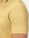 Ribbed Polo T-Shirt Burnt Yellow