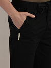 Straight Fit Summer Black Trousers