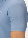 Ribbed Polo T-Shirt Blue