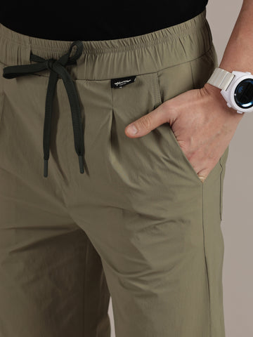 Straight Fit Pleated Trousers