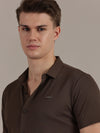 Brown Fine Textured Seamless Shirt