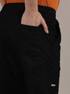 Relaxed Fit Black Trousers