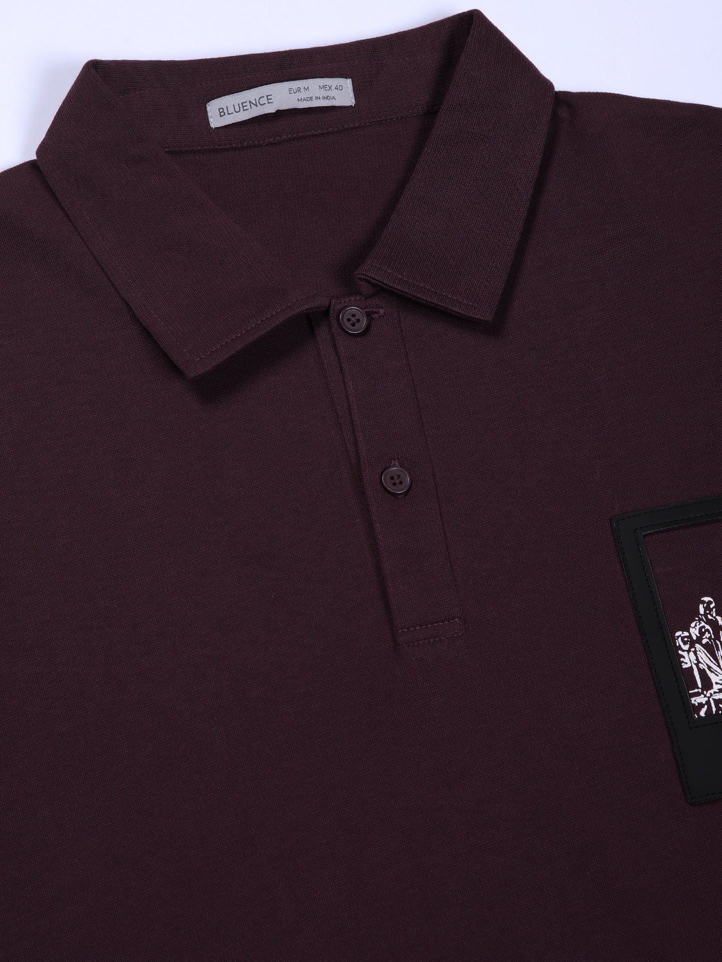 Wine Drop Shoulder Polo Tshirt