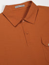 Orange Fine Textured Polo Tshirt