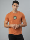Orange Seamless Crew Neck Tshirt