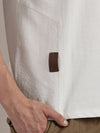 Snow White Self Textured Polo Tshirt