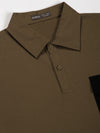 Brown Textured Polo Tshirt