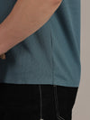 Teal Embossed Collar Polo Tshirt