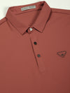 Pink Textured Polo Tshirt