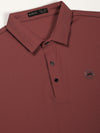 Dusty Pink Embossed Collar Polo Tshirt