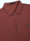 Dark Pink Textured Polo Tshirt